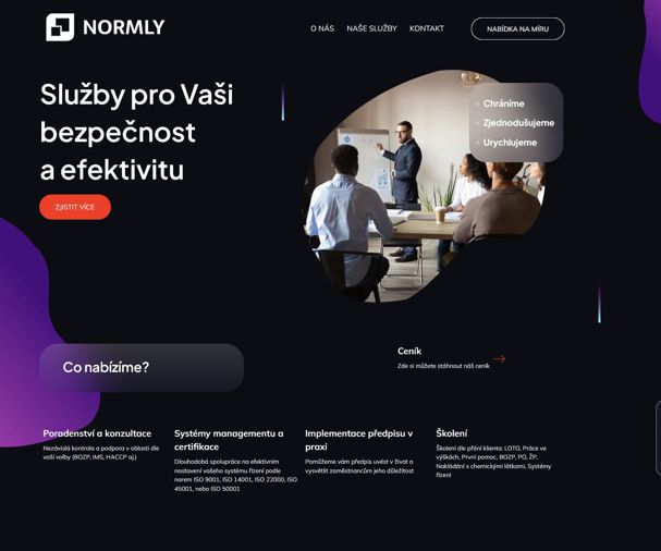 Náhled projektu Normly.cz