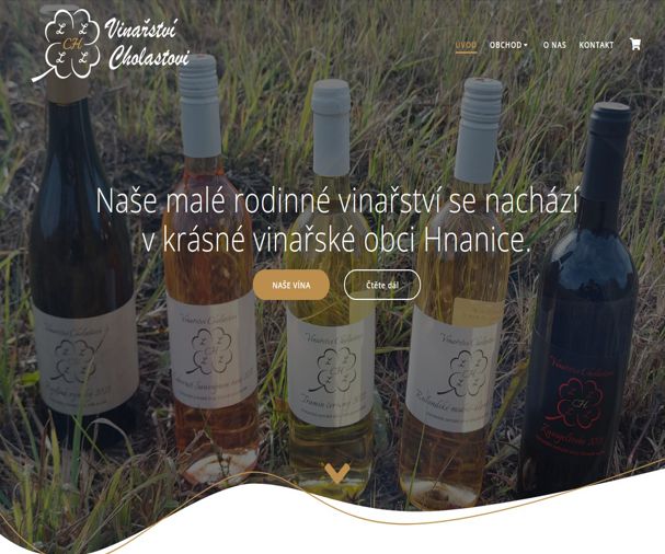 Náhled projektu vinarstvicholastovi.cz